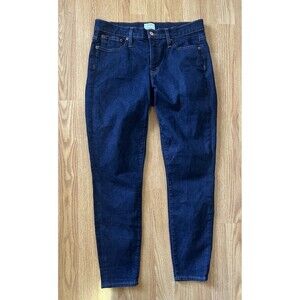 J Crew Dark Wash 8” Mid Rise Toothpick Skinny Jeans Size 30